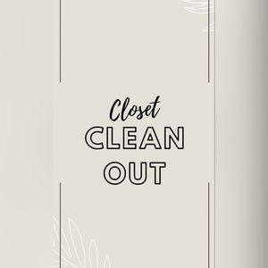 CLOSET CLEANOUT